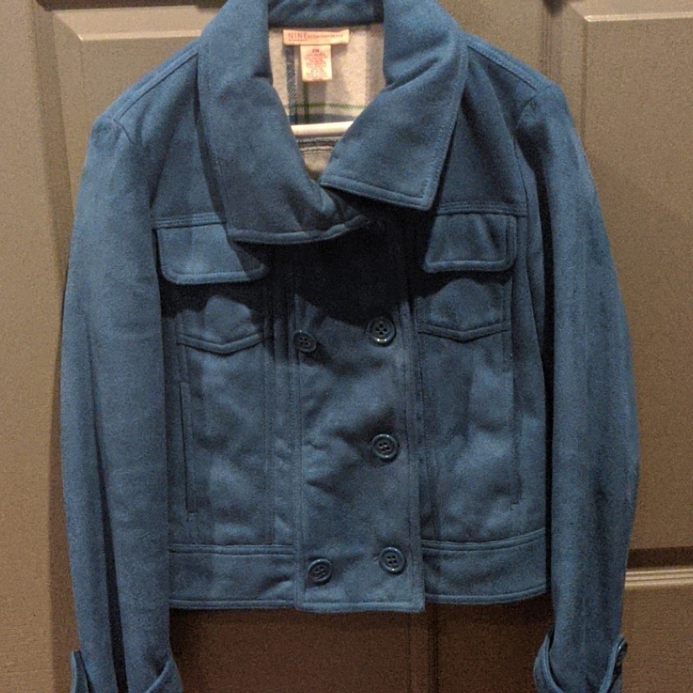 Ultrasuede turquoises/teal short jacket